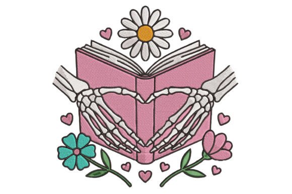 Book Skull Embroidery Design: A Dark Academia Statement for Real Projects