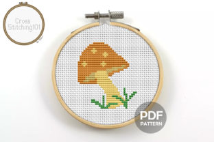 Cozy Charm in Every Stitch: Mushroom Modern Cross Stitch Pattern