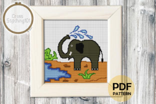 Elephant Modern Cross Stitch Pattern Review for Business Embroidery