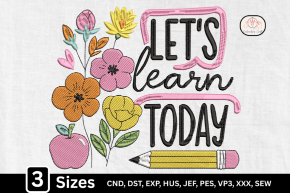 Floral Classroom Quote Teacher: A Fresh Design for School-Themed Embroidery