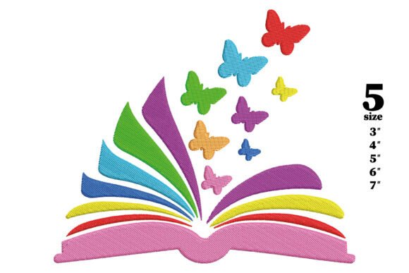 Open Book with Butterflies Embroidery Design Review