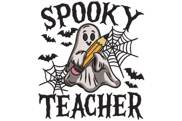 Spooky Ghost Teacher Embroidery Design Review